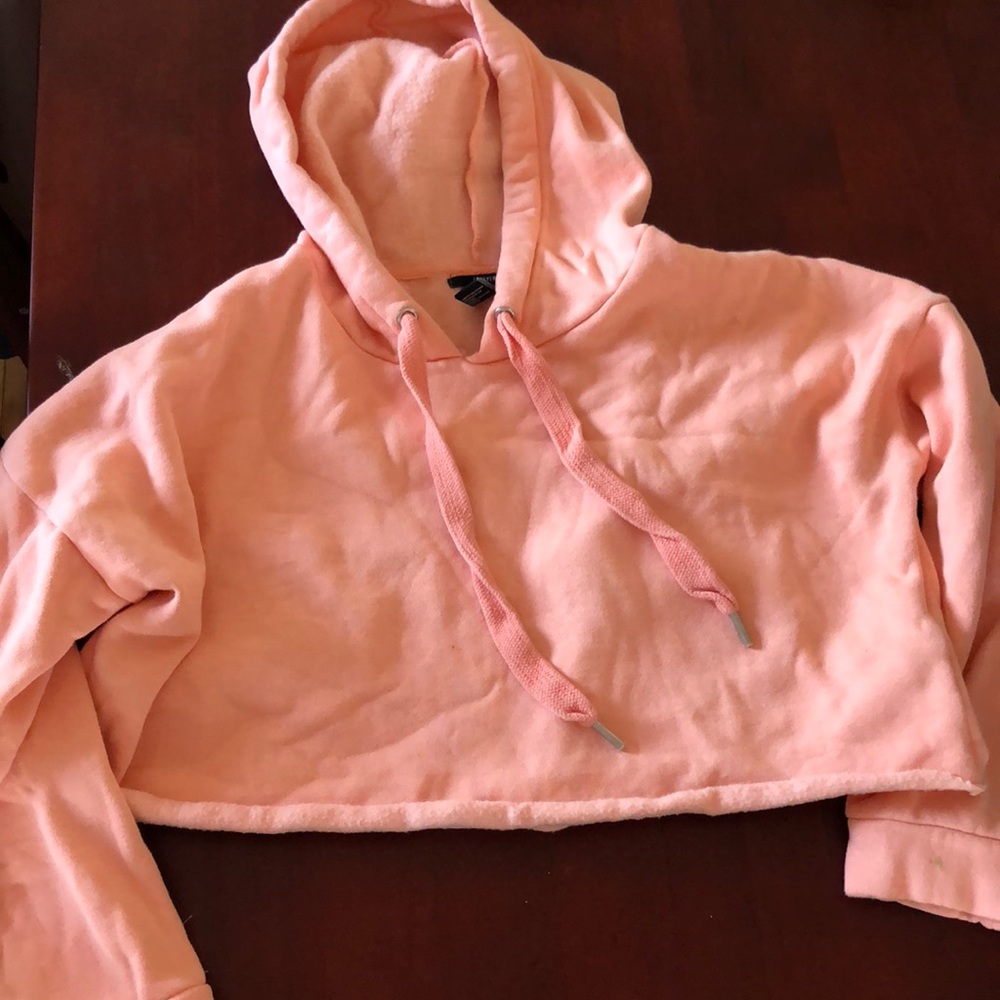 Salmon cropped sweatshirt